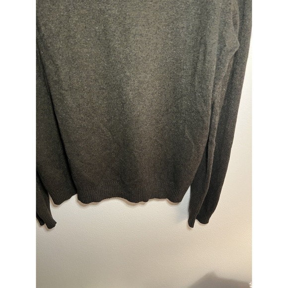 Perry Ellis Silk Wool Mock Neck Sweater Shirt Pullover Top Green Mens Large - Picture 11 of 13